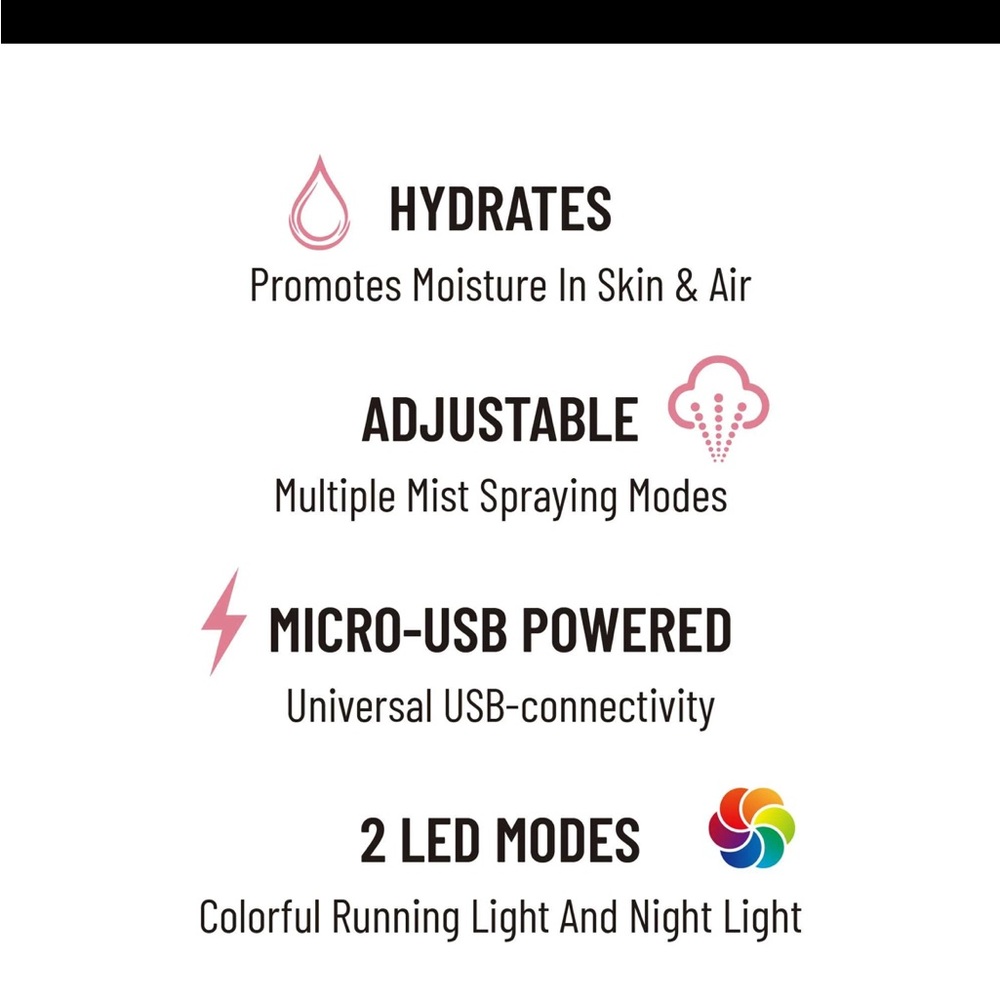 Pink Purify Humidifier with LED Light - Picture 2 of 9